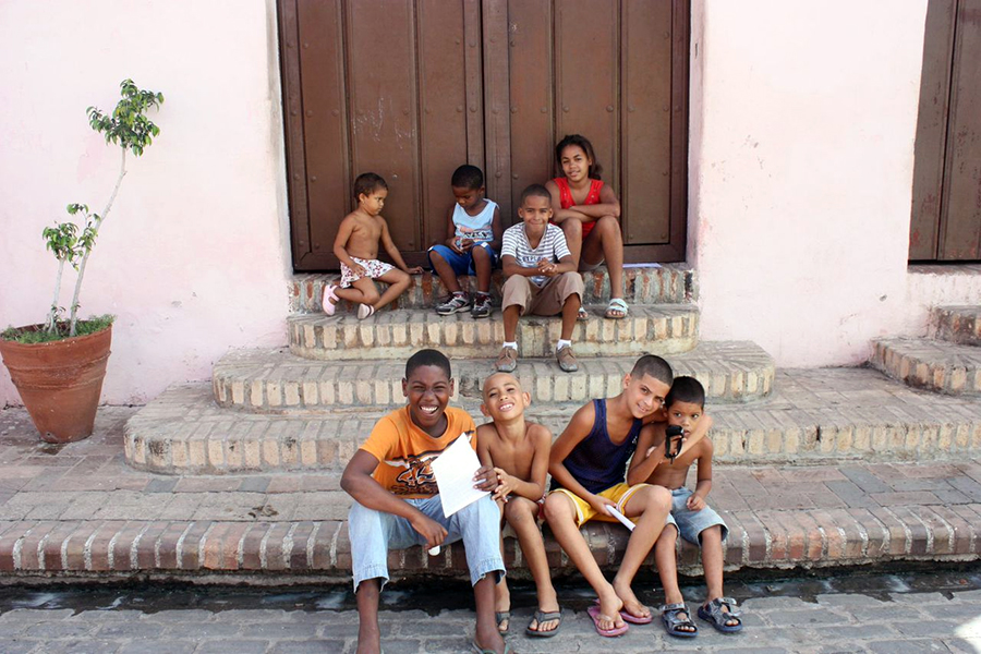 Local kids at Camaguey, Cuba