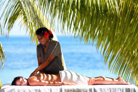 Relax with a massage at the Lomani Island Resort spa