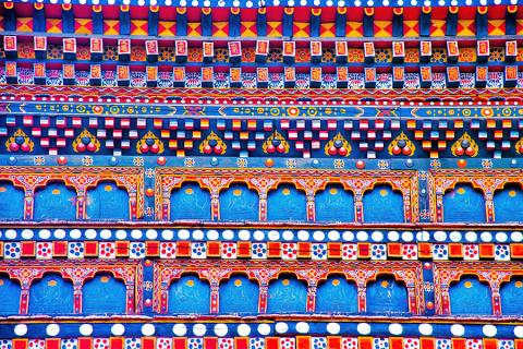Wooden wall, Bhutan