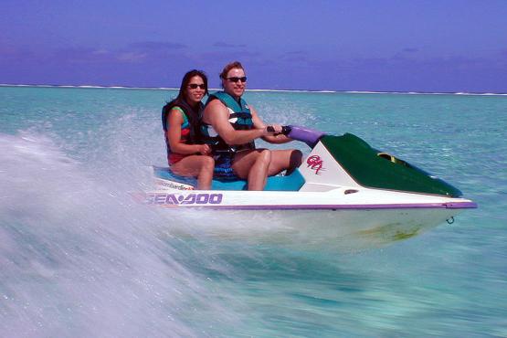 Take the opportunity to try your hand at jet-skiing