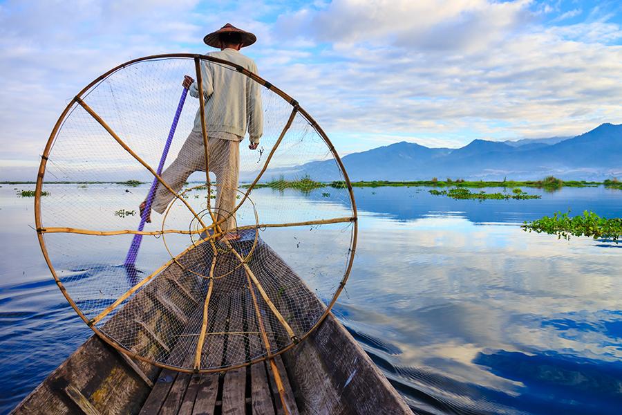 A fisherman on Inle Lake, Myanmar | Top 10 things to do in Myanmar