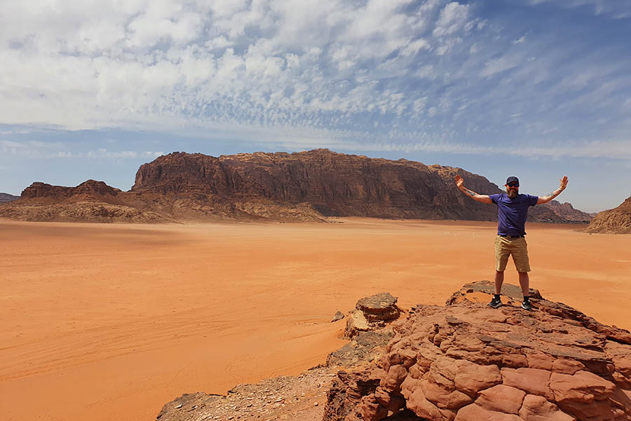 Olly exploring Wadi Rum in Jordan | Travel Nation 