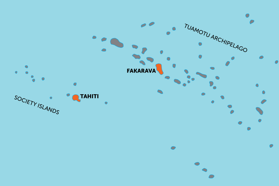 Fakarava island escape | map