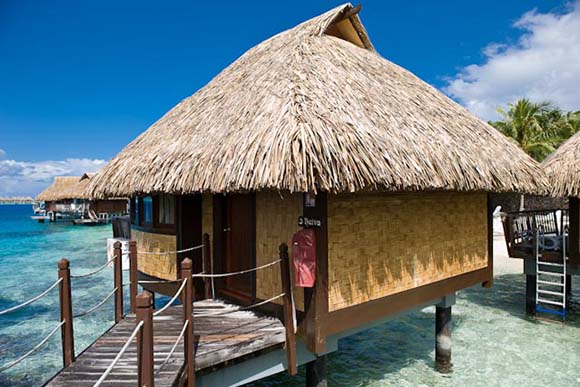 Overwater bungalow, Maitai Polynesia, Bora Bora, French Polynesia