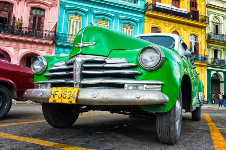 A vintage Cuban car