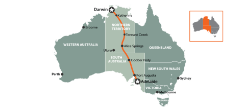 Adelaide to Darwin: The Stuart Highway | map