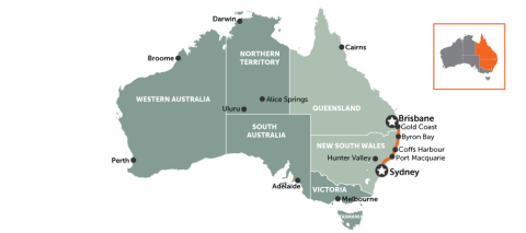 Pacific Highway: Sydney to Brisbane | map