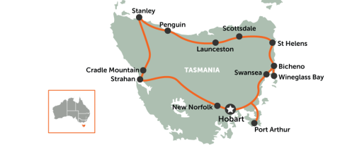 Tasmania Ocean Loop | map