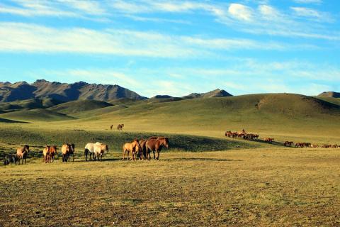 Mongolei Reisen Landschaft der Mongolei