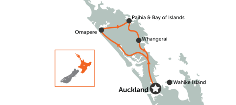 Auckland & Bay of Islands Loop | map