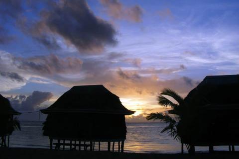 Sonnenuntergang Strand Samoa