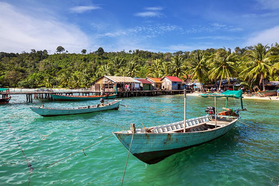 Boats at Kep, Cambodia