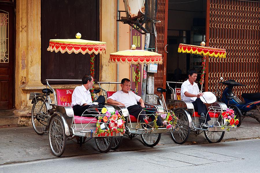 Cyclo drivers, Hanoi, Vietnam
